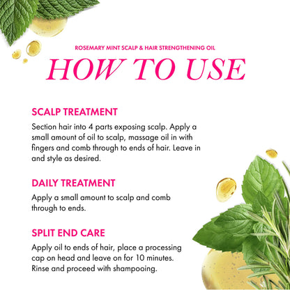 Rosemary Mint Scalp & Hair Strengthening Oil - 60ML
